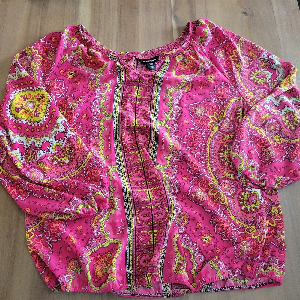 Lane bryant plus top size 18/20 flowy bright colors